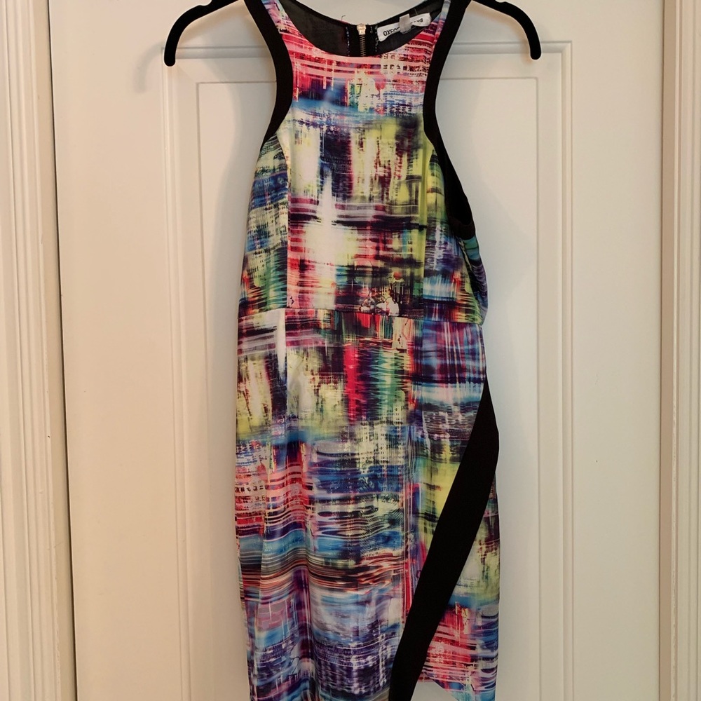 Multi-Colored Razorback Mini Dress - image 1